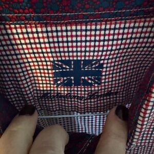 Michelsons London Red and Blue Checkered Shirt